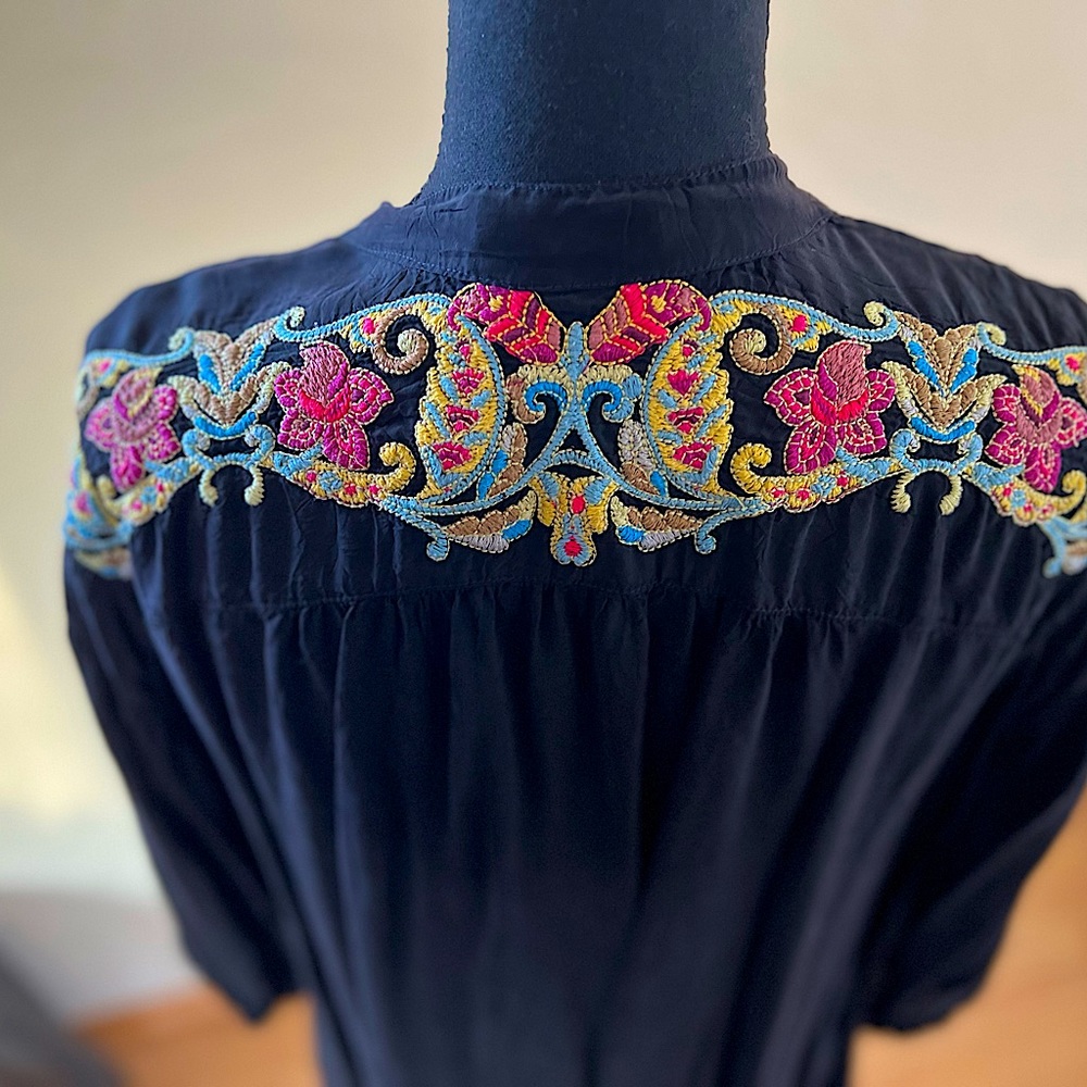 Johnny Was shirt. Lightweight and just wonderful pops of color